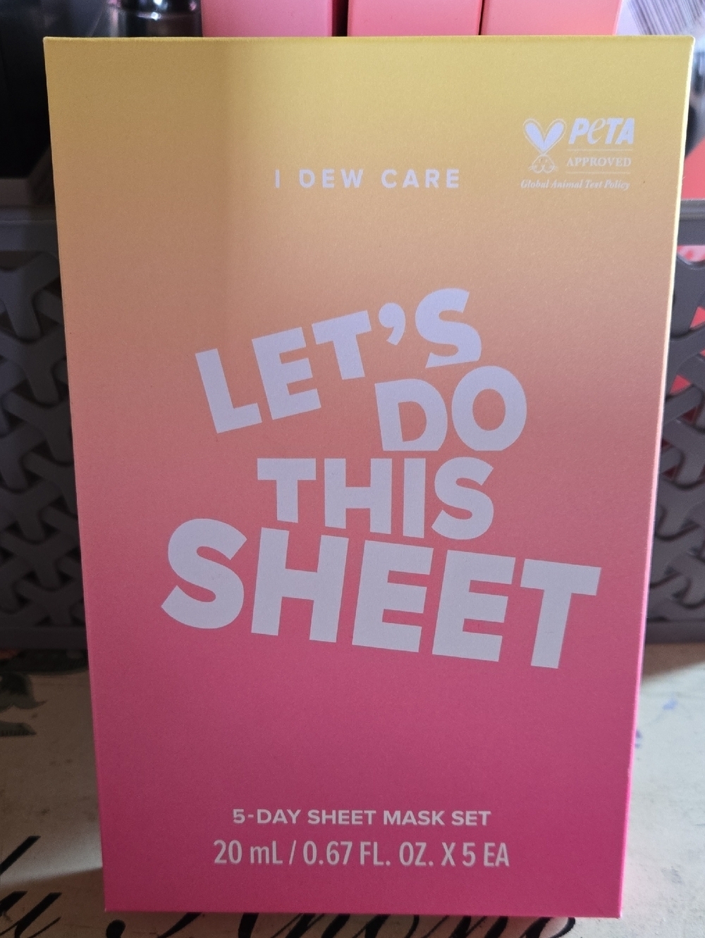 I Dew Care "Let’s Do This Sheet" 5-Day Sheet Mask Set